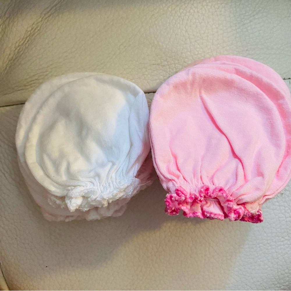 10 pairs of no Organic Cotton sratch Baby Mittens 0-6mo